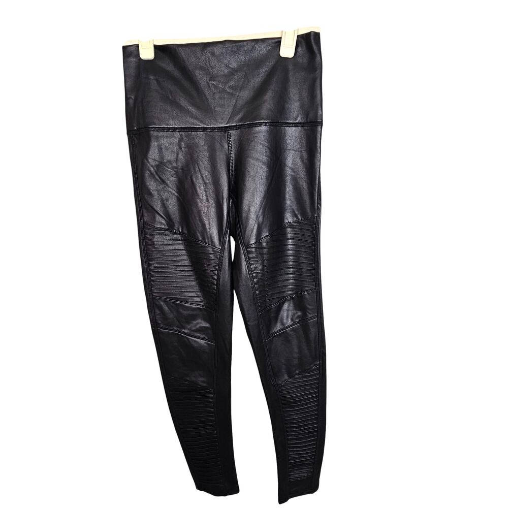 7 For All Mankind Womens Faux Leather Moto Leggings Sz XS Biker Rock Stretch